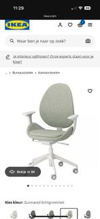 Gezocht: HATTEFJÄLL Bureaustoel armleuningen, lichtgroen/wit, Enlèvement ou Envoi, Comme neuf, Blanc, Chaise de bureau