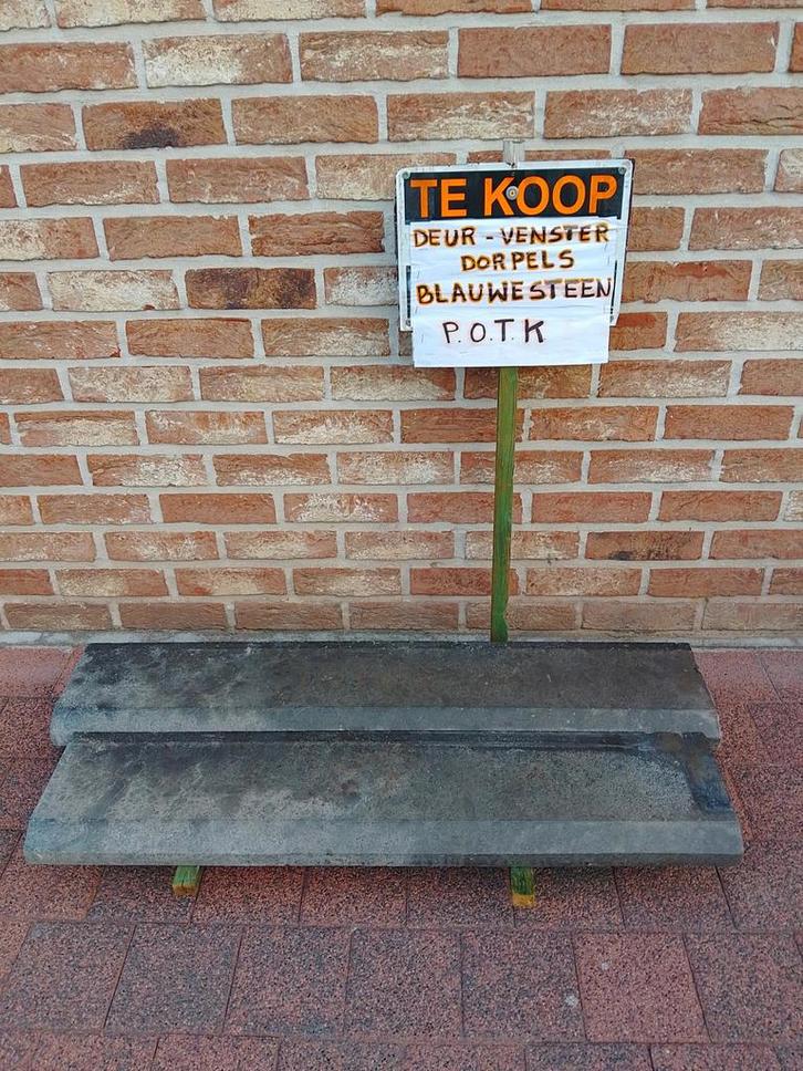 DEUR of VENSTERDORPELS BLAUWESTEEN, Doe-het-zelf en Bouw, Vloerdelen en Plavuizen, Zo goed als nieuw, Overige typen, Steen of Klei