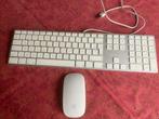 Apple toetsenbord en magic mouse, Informatique & Logiciels, Enlèvement, Azerty, Comme neuf, Filaire