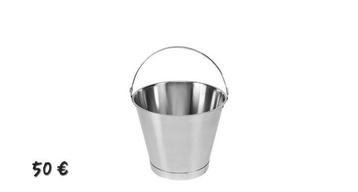 Seau inox 15 litres, Enlèvement, Comme neuf, Inox