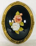 Vintage houten kaderke mer bol glas, Antiek en Kunst, Ophalen of Verzenden