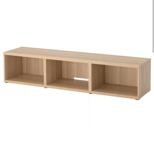 Besta IKEA TV gebleekt eikenhout, Huis en Inrichting, Kasten | Wandmeubels, Gebruikt, Eikenhout, Ophalen