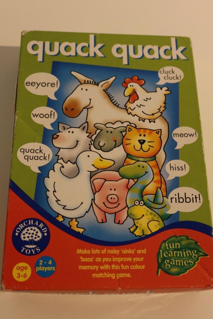 Quack quack: jeu de société -dès 3 ans, Hobby en Vrije tijd, Gezelschapsspellen | Kaartspellen, Zo goed als nieuw, Een of twee spelers