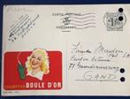 Gele briefkaart met reclame voor "Boule d'Or", Postzegels en Munten, Brieven en Enveloppen | België, Ophalen of Verzenden, Briefkaart