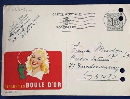 Gele briefkaart met reclame voor "Boule d'Or", Postzegels en Munten, Brieven en Enveloppen | België, Briefkaart, Ophalen of Verzenden