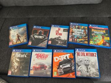 Verschillende ps4 games beschikbaar voor biedingen