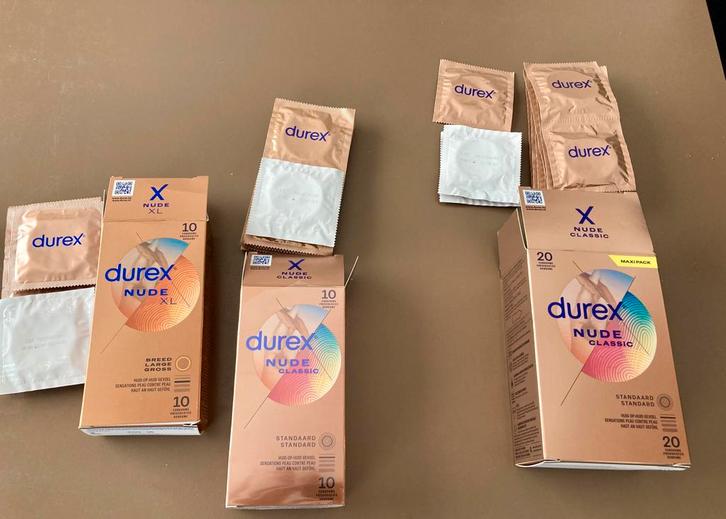 Durex Condooms Nude Classic en XL 30stuks in totaal, Handtassen en Accessoires, Uiterlijk | Lichaamsverzorging, Nieuw, Verzenden