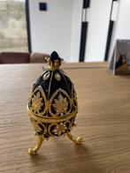 Boîte à bijoux - Oeuf impérial noir inspiré de Fabergé - 24, Antiquités & Art, Enlèvement ou Envoi