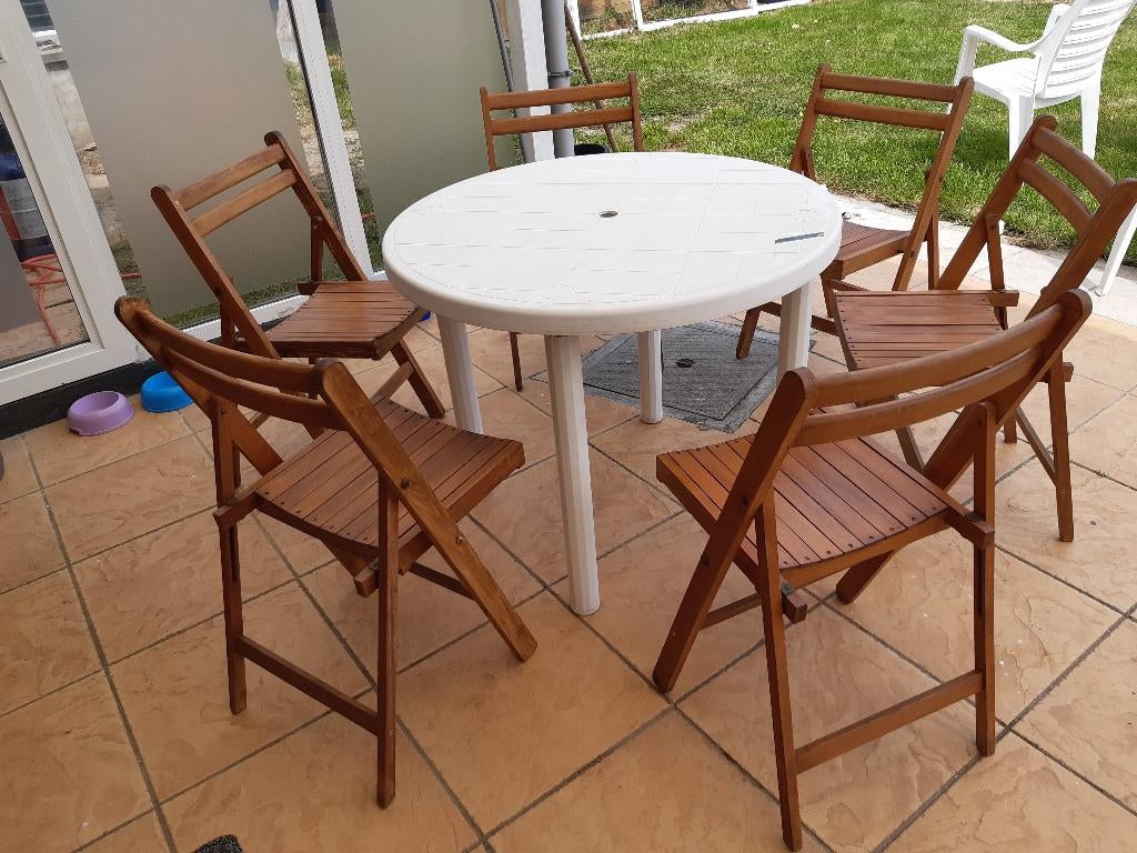 chaise, Jardin & Terrasse, Chaises de jardin, Enlèvement, Utilisé, Bois, Pliant