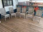 Teak tuinstoelen, Tuin en Terras, Ophalen, Gebruikt, Teakhout
