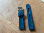 Bracelet caoutchouc bleu neuf breitling 20_22 entre cornes, Handtassen en Accessoires, Sporthorloges, Nieuw