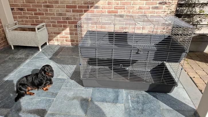 Knaagdierenkooi, konijnenhok, caviakooi 120L/60B/85H, Dieren en Toebehoren, Knaagdieren en Konijnen | Hokken en Kooien, Zo goed als nieuw