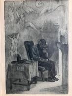 gravure Félicien Rops (1833-1898) Souvenir d’Antan