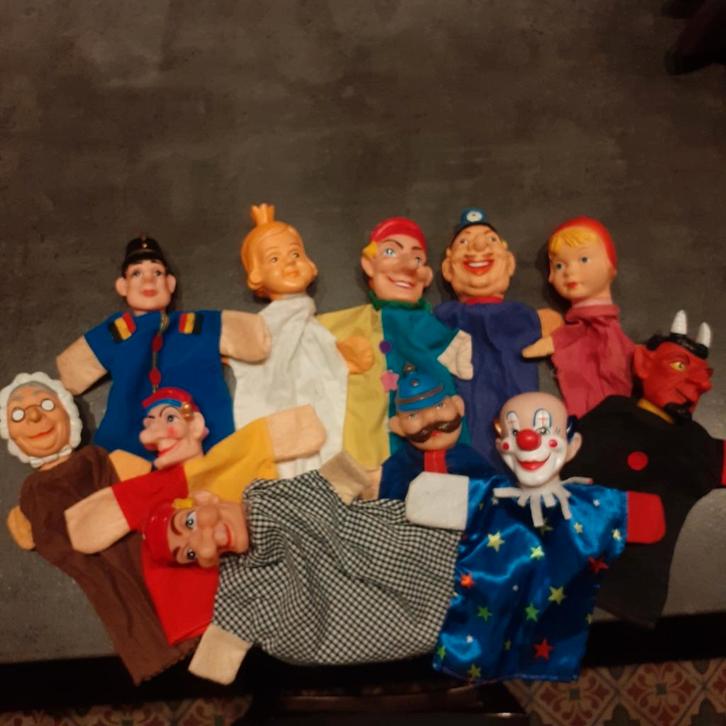 Retro handpoppen poppenkastpoppen ( E ), Kinderen en Baby's, Speelgoed | Poppen, Ophalen of Verzenden