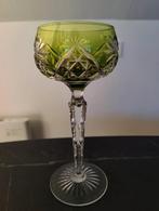 Val Saint Lambert wijnglas - Munster - 19 cm - lichtgroen, Antiek en Kunst, Antiek | Glaswerk en Kristal, Ophalen of Verzenden