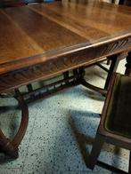 Eiken tafel met stoelen, Huis en Inrichting, Ophalen, Gebruikt, 100 tot 150 cm, Eikenhout