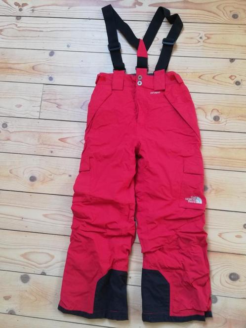 The North Face - skibroek bretellen - 8/9/10 jaar - rood, Sport en Fitness, Skiën en Langlaufen, Gebruikt, Kleding, Ski, Ophalen of Verzenden