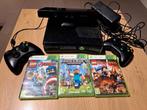 xbox 360 + kinect + games, Games en Spelcomputers, Spelcomputers | Xbox 360, 250 GB, Met 2 controllers, Met games, 360 S