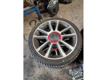Jeu de jantes sport + pneus d'un Fiat 500 Abarth, 3 mois de garantie, Utilisé