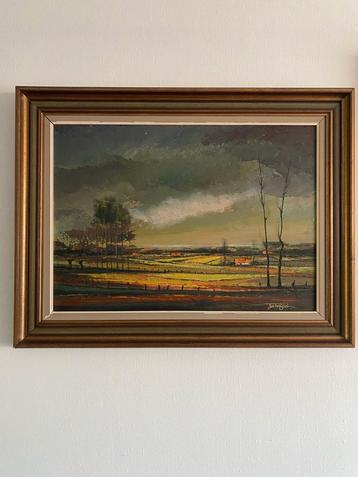 Prachtig landschap schilderij Tuur De Rybel beschikbaar voor biedingen