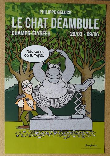The Cat wanders, offsetdruk, door Philippe Geluck beschikbaar voor biedingen