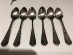 6 verzilverde koffielepels, Antiek en Kunst, Ophalen of Verzenden