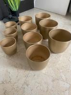 Goud bloempotten compleet set, Tuin en Terras, Bloempotten, Verzenden, Zo goed als nieuw