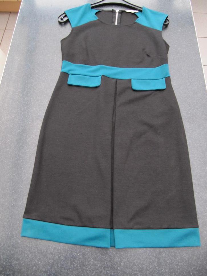 jurk, overgooier Anna Field zwart + turkoois medium, Kleding | Dames, Jurken, Nieuw, Maat 38/40 (M), Zwart, Ophalen of Verzenden
