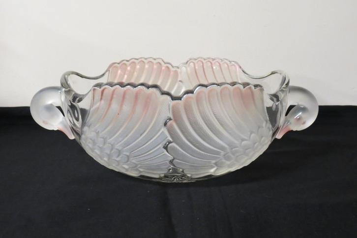 August Walther & Söhne vintage zwanen schaal, Antiek en Kunst, Antiek | Glaswerk en Kristal, Ophalen of Verzenden