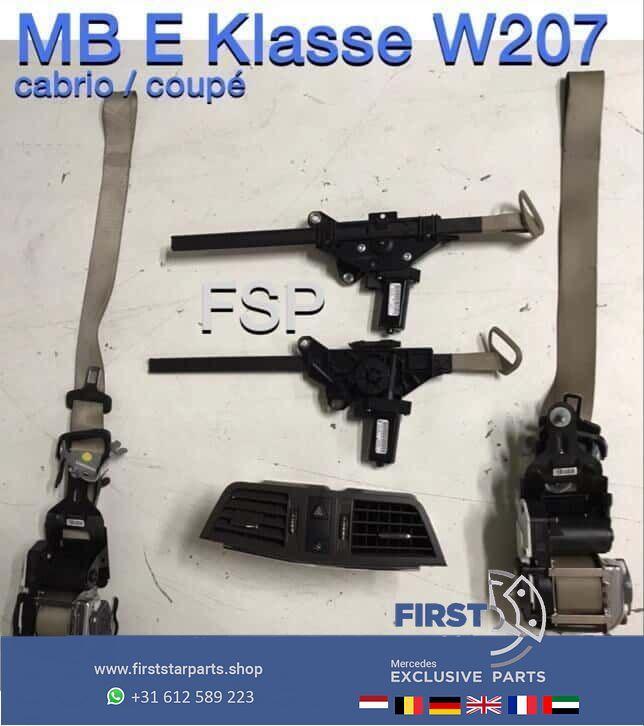 W207 E Klasse coupé cabrio gordel set Mercedes gordels bruin, Auto-onderdelen, Interieur en Bekleding, Mercedes-Benz, Gebruikt