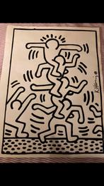 Tekening getekend Keith Haring + certificaat, Antiek en Kunst