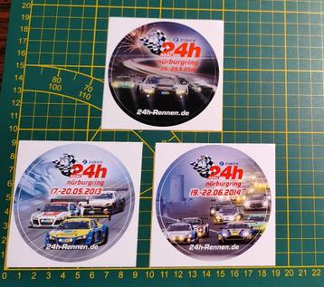 Lot 3x stickers 24u Nürburgring 2013-14-16 Audi R8 disponible aux enchères