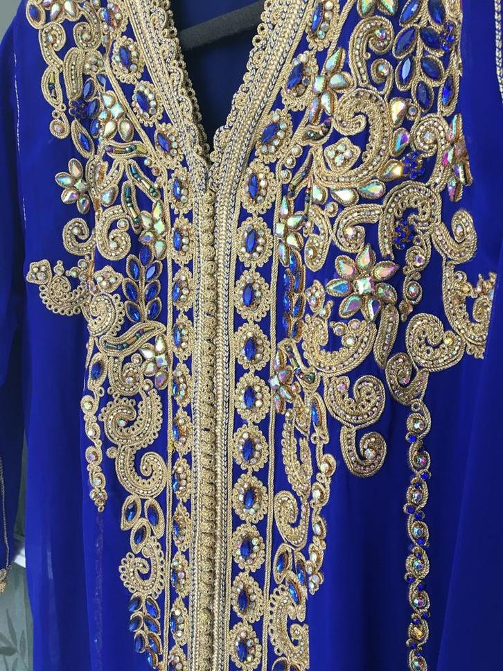 Nieuwe Takchita kaftan lebsa, Kleding | Dames, Gelegenheidskleding, Nieuw, Maat 38/40 (M), Blauw, Ophalen of Verzenden