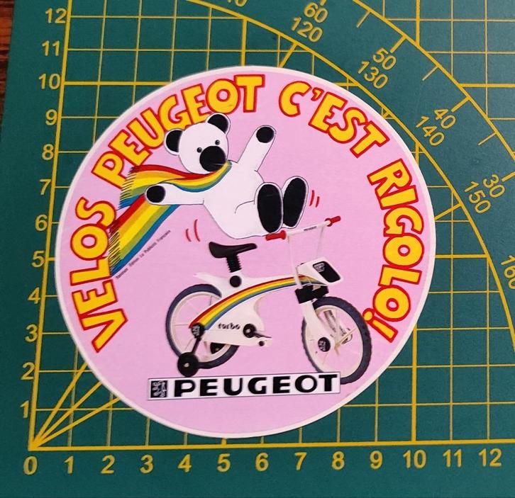 Sticker Fiets Peugeot Turbo jaren '80, Collections, Autocollants, Enlèvement ou Envoi