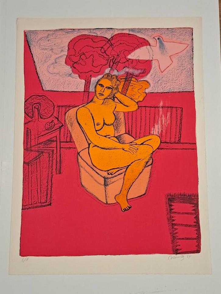 Corneille - Intérieur rose - 1987, Antiquités & Art, Art | Lithographies & Sérigraphies, Enlèvement ou Envoi