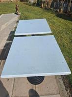 2 TERRAS- OF TUINTAFELS, Tuin en Terras, Tuintafels, Ophalen, Zo goed als nieuw, Vierkant, Overige materialen