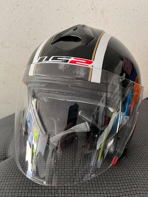 Halfopen Helm LS2, Fietsen en Brommers, Brommerhelmen, Zo goed als nieuw, Medium, Ophalen