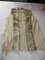 gilet zonder mouwen en met nepbont, Kleding | Dames, Ophalen of Verzenden, Zo goed als nieuw, Maat 42/44 (L), Beige