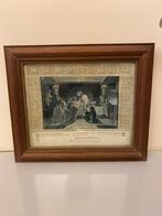 Katholieke Communie schilderij uit 1907 ingelijst., Antiquités & Art, Art | Dessins & Photographie, Enlèvement ou Envoi