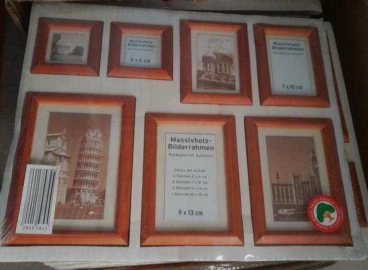 Partij Multifotolijstjes, sets van 7 st. div afmetingen., TV, Hi-fi & Vidéo, Photo | Cadres photo, Neuf, Enlèvement