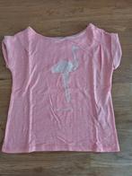 T-shirt flamingo, Kinderen en Baby's, Meisje, Gebruikt, Shirt of Longsleeve, Ophalen