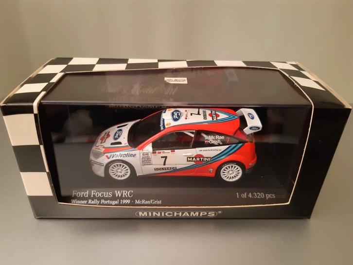 Ford Focus WRC - Minichamps - 1/43 - McRae/Grist, Hobby & Loisirs créatifs, Voitures miniatures | 1:43, Comme neuf, Voiture, MiniChamps