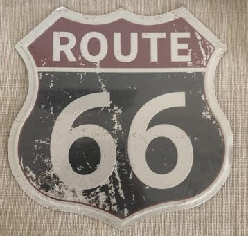 Metalen bord Route 66 – retro decoratie beschikbaar voor biedingen