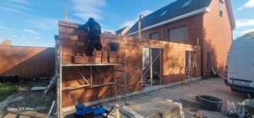 Bijbouw en ruwbouw werken helemaal Belgium. 0466445657 beschikbaar voor biedingen