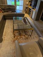 Salontafel Messing/glas, 100 tot 150 cm, Tijdloos, Minder dan 50 cm, Rechthoekig