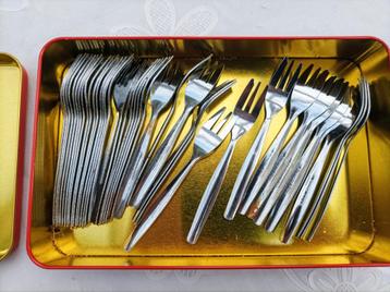 stainless steel 40 dessert vorken  beschikbaar voor biedingen