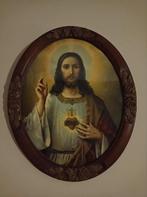 Heilig-hart 58 cm op 49 cm, Antiek en Kunst, Antiek | Religieuze voorwerpen, Ophalen
