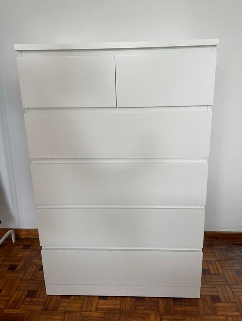 IKEA MALM ladekast wit, Huis en Inrichting, Kasten | Ladekasten, Zo goed als nieuw, Ophalen