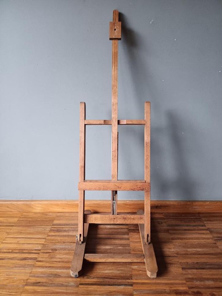 Oude houten schildersezel, Hobby en Vrije tijd, Schilderen, Gebruikt, Ezel, Ophalen of Verzenden