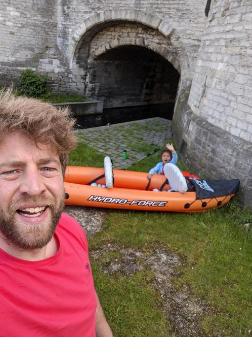 Opblaasbare kayak voor twee, Watersport en Boten, Kano's, Zo goed als nieuw, Ophalen of Verzenden